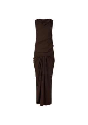 ENTIRE STUDIOS draped cowl-neck sleveless dress - Brown