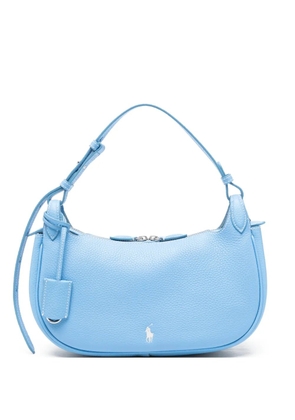 Polo Ralph Lauren logo-print pebbled shoulder bag - Blue