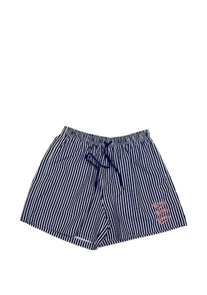 Bisous Skateboards striped swim shorts - Blue
