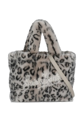 MC2 Saint Barth leopard-print embroidered tote bag - Grey