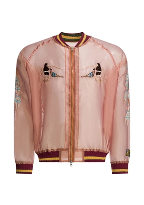KAPITAL Embroidered zip-up coat - Pink