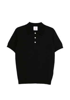 Casablanca pointelle monogram polo shirt - Black