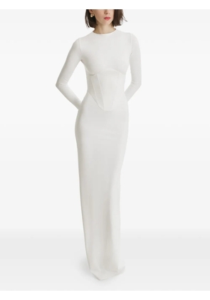 2310 STUDIO corset maxi dress - White