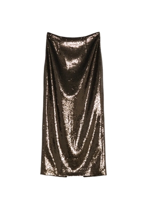 Roland Mouret sequinned midi skirt - Brown