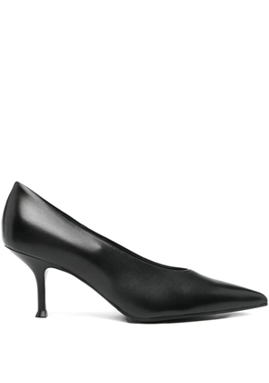 Lella Baldi 75mm leather pumps - Black