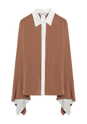 Max Mara long-sleeve color-block shirt - Brown