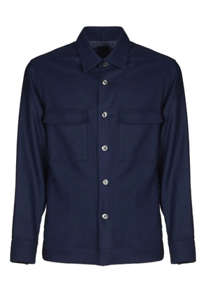Xacus flap-pocket shirt - Blue