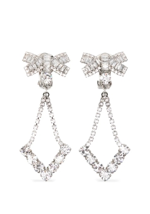 Alessandra Rich bow-pendant earrings - Silver