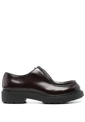 Prada brushed-leather Derby shoes - Red