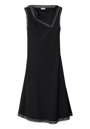 Burberry eyelet-trim satin dress - Black