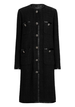 Dolce & Gabbana tweed single-breasted coat - Black