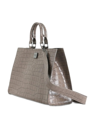 Marc Ellis Irida crocodile-effect tote bag - Neutrals