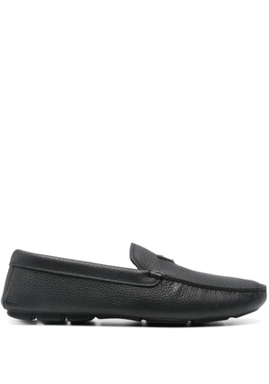 Prada triangle logo loafers - Black