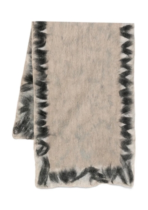 SILVANA jagged-edge scarf - Grey