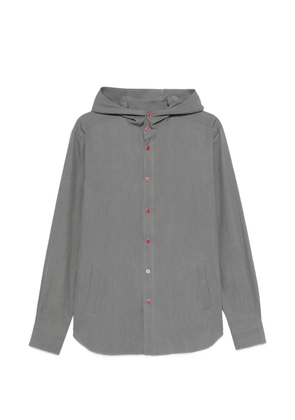 Kiton hooded buttoned shirt - Grey