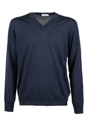 Paolo Pecora V-neck long-sleeve sweater - Blue