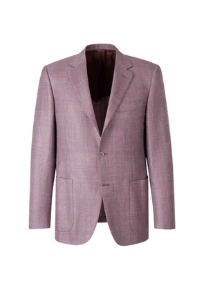 Canali check-pattern blazer - Purple