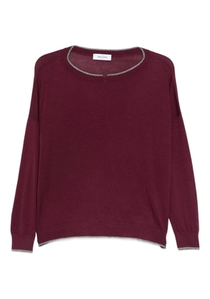 Gran Sasso contrasting-trim top - Purple