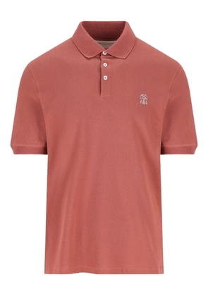 Brunello Cucinelli logo polo shirt - Red