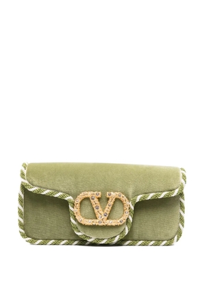 Valentino Garavani Locò embellished-trim clutch bag - Green