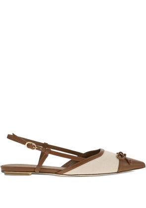 Stuart Weitzman Kitty pointed-toe slingback pumps - Neutrals