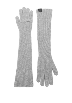 Juun.J ribbed gloves - Grey