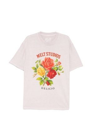 Melt floral print T-shirt - Pink
