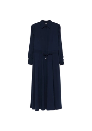 Kiton polo-collar maxi dress - Blue