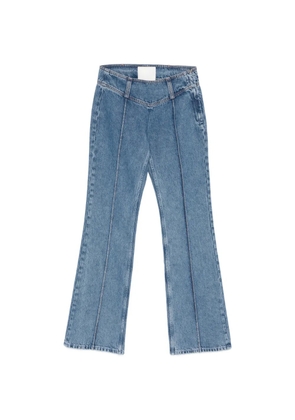 MOTHER SNACKS! The Pin Up Takeout Heel seam-detail jeans - Blue