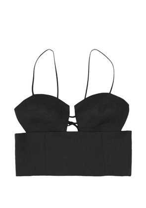 Cala de la Cruz cutout top - Black