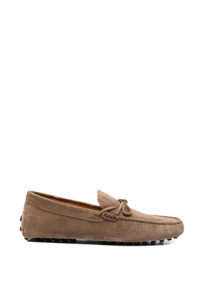 Tod's tie detail loafers - Neutrals
