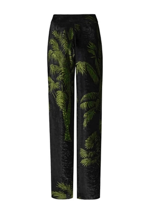 Johanna Ortiz palm-tree print trousers - Black