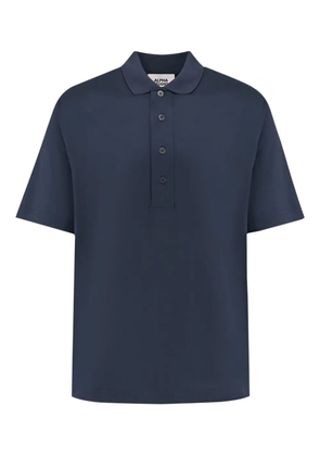 ALPHA STUDIO buttoned short-sleeve polo shirt - Blue
