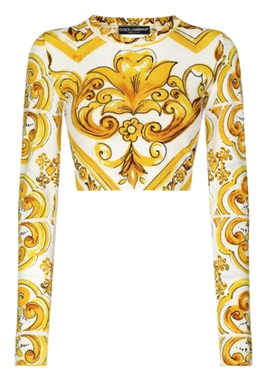 Dolce & Gabbana Majolica knit top - Yellow