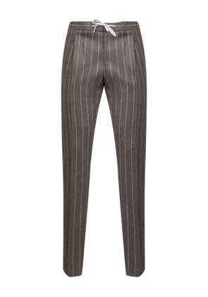 PT Torino striped drawstring trousers - Brown