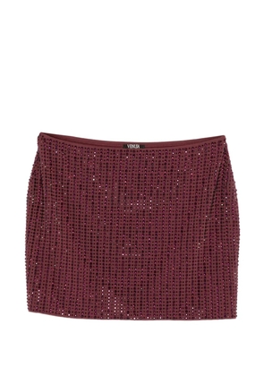 VENUJA crystal mini skirt - Red