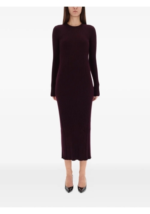 Helmut Lang ribbed midi dress - Red