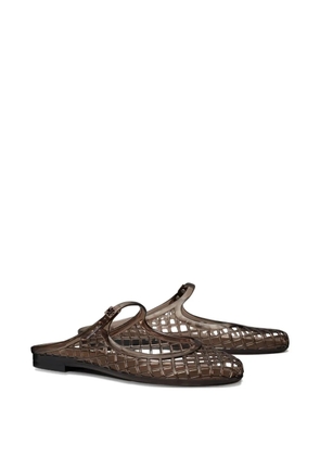 Tory Burch openwork jelly ballerina flats - Brown
