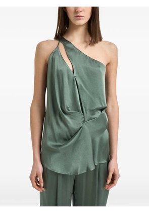 Semicouture cut-out one-shoulder top - Green