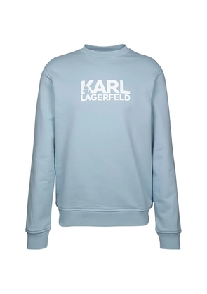 Karl Lagerfeld logo-print crew-neck sweater - Blue