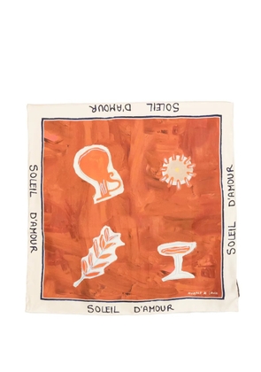 ALEMAIS graphic print scarf - Orange