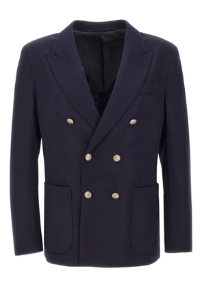 Eleventy double-breasted wool blazer - Blue