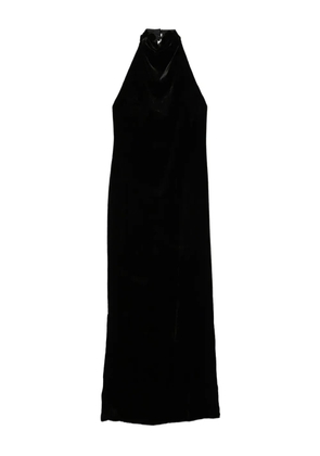 Raquel Diniz halterneck velvet midi dress - Black