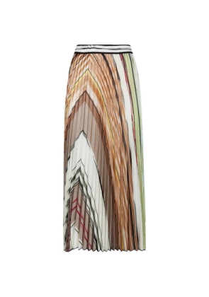 Missoni pleated midi skirt - White