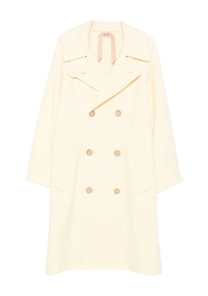 Nº21 double-breasted coat - Neutrals