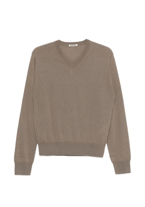 Auralee V-neck sweater - Brown