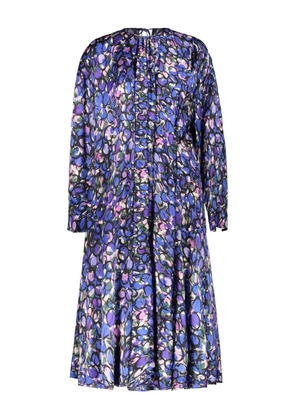 Balenciaga jacquard floral-print dress - Blue