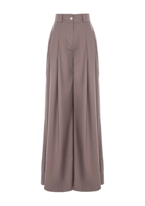 HAMZA Kimi pleated trousers - Brown