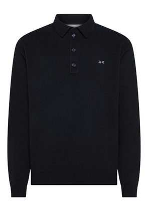 Sun68 logo-embroidered polo shirt - Black