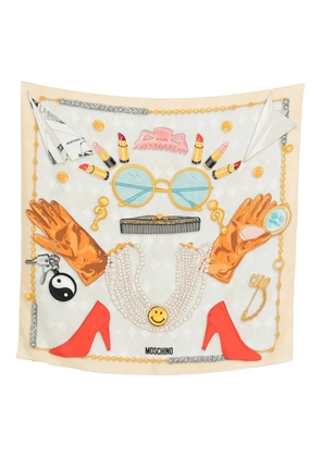 Moschino graphic-print scarf - Neutrals